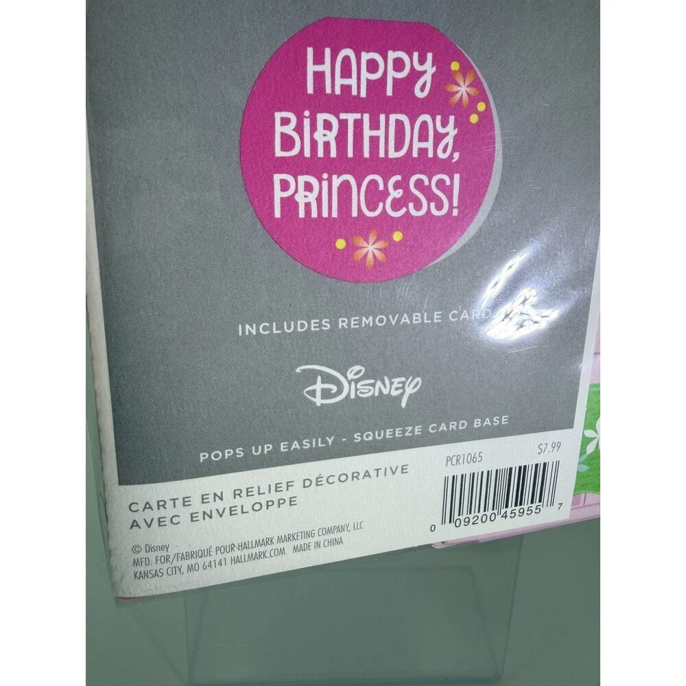 Hallmark Wonderfolds Disney Princess Pop Up Birthday Card Snow White Rapunzel